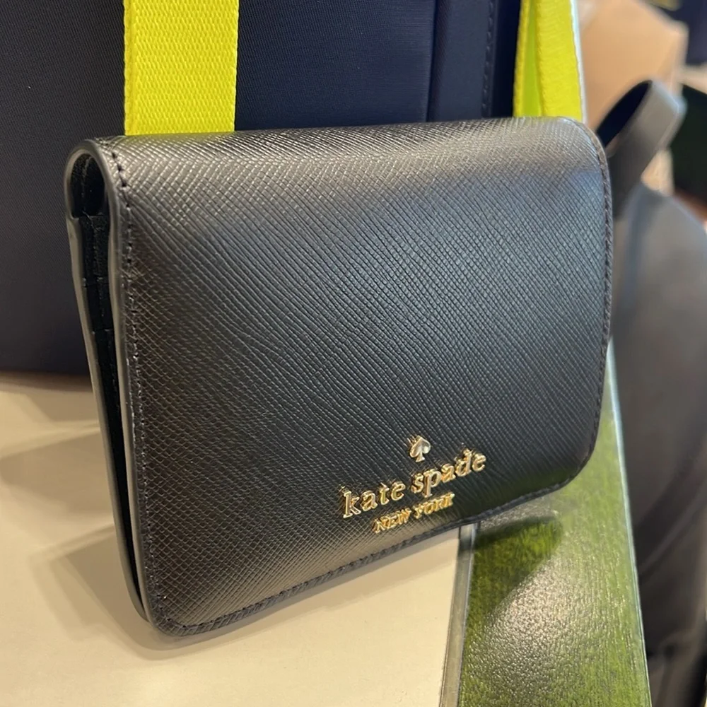 Kate Spade Madison Small Bifold Wallet
Black 
NWT - Picture 5 of 16